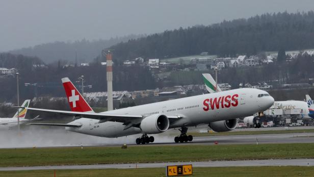 Eine Boeing 777-300ER der Swiss