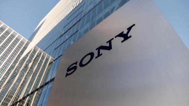 FILE PHOTO: The Sony logo is displayed outside the company's headquarters in Tokyo