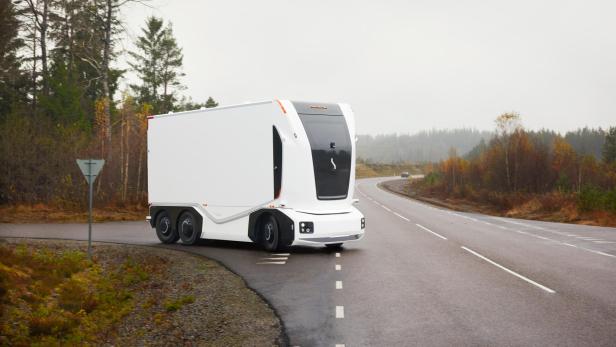 Futuristischer autonomer Lkw erstmals im Einsatz