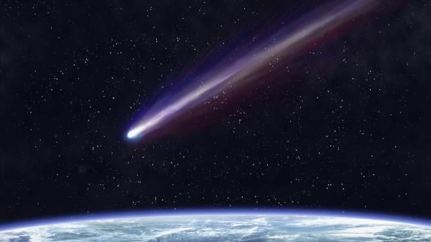 Ein Komet könnte unter bestimmten Umständen komplexe Moleküle zur Erde bringen. 
