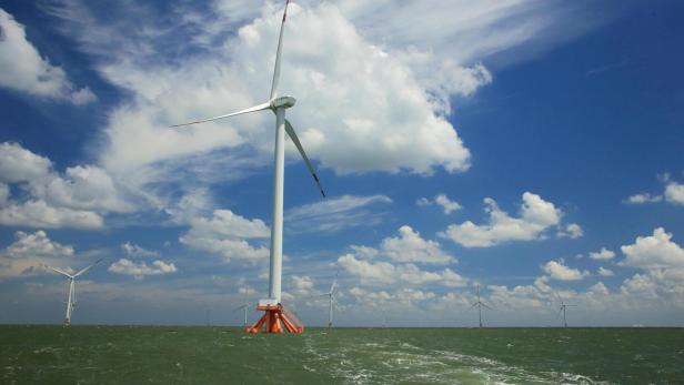 Goldwind Windkraftanlage in einem Offshore-Windpark