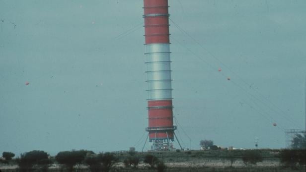 Der Turm von Manzanares wurde 1981 errichtet und fiel 1989 einem Sturm zum Opfer.