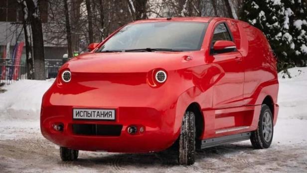 Das russische Elektroauto-Konzept Amber wird wegen seines Designs sehr verspottet