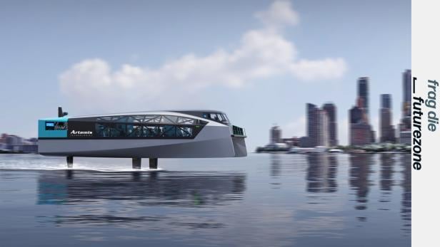 Das E-Tragflügelboot-Konzept EF-24 von Artemis Technologies soll künftig für klimafreundliche Mobilität auf Wasserwegen in Städten sorgen
