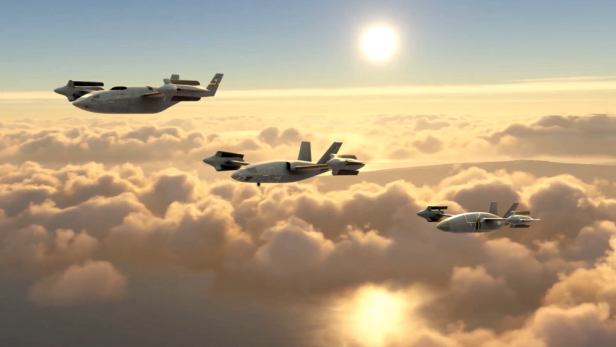 Computergenerierte Bilder der DARPA Sprint Flugzeuge