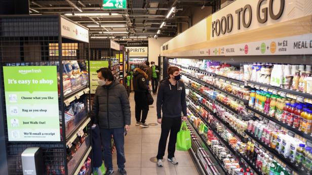 FILE PHOTO: UK's first Amazon Fresh supermarket in London
