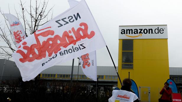 Streiks am Amazon-Logistikzentrum in Leipzig