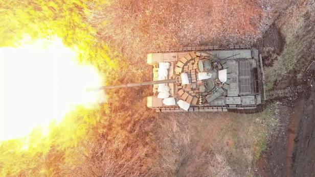 Symbolbild: Russischer T-72B3 in der Ukraine