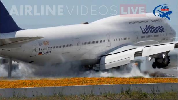 Extrem harte Landung: Lufthansa-Jumbo musste durchstarten