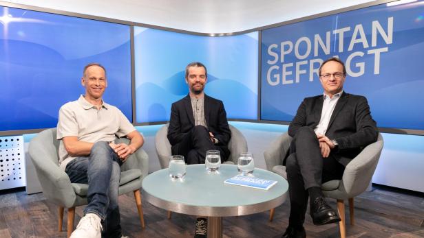 Spontan gefragt mit Marcus Wadsak, Thomas Thaler und Moderator Markus Hengstschläger.
