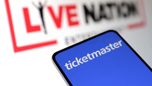 Illustration shows Live Nation Entertainment and Ticketmaster logos