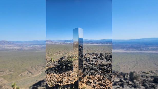 Mysteriöser Monolith in der Wüste von Las Vegas gesichtet