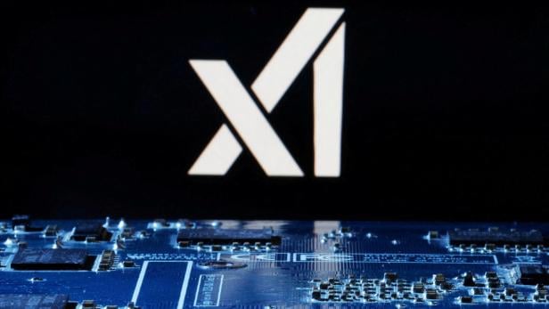 FILE PHOTO: Illustration shows xAI logo