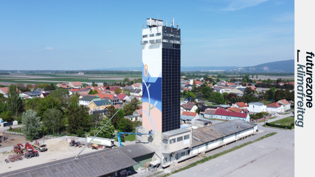 Im Marchfeld steht ein umgewandelter Getreidespeicher, der Strom produziert.