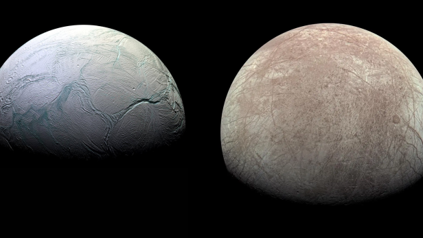 Enceladus und Europa