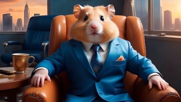 Im Spiel ist man angeblich ein Hamster, der eine Kryptobörse managt.