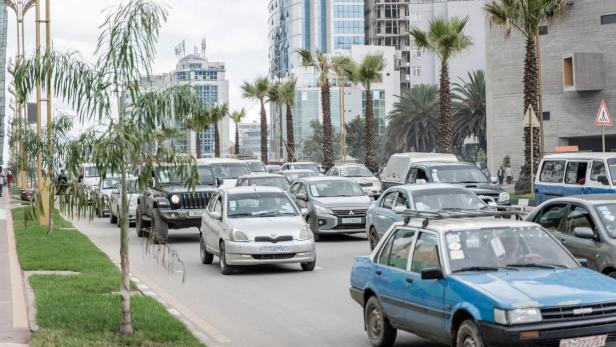 Eine Straße in Addis Ababa