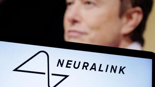 FILE PHOTO: Illustration shows Neuralink logo and Elon Musk photo