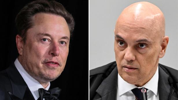 Elon Musk und der brasilianische Richter Alexandre de Moraes.