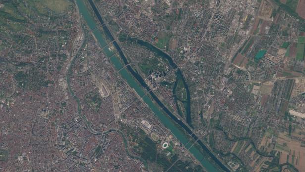 Wien, fotografiert von Sentinel-2