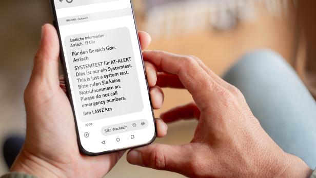 So könnte eine AT-Alert Meldung aussehen (Beispiel Land Kärnten)