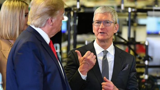 Trump: "Tim Cook hat mich angerufen und sich über die EU beschwert" (Foto stammt aus 2019)