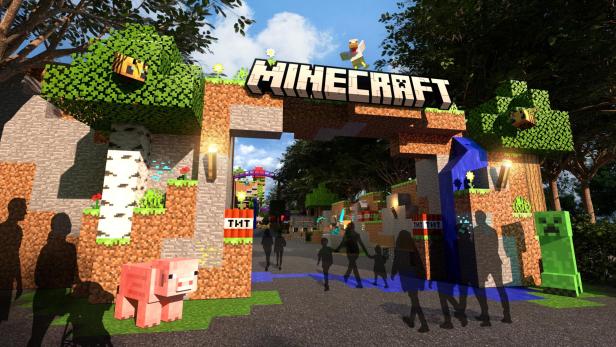 Minecraft im Vergnügungspark