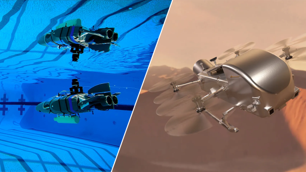 Die NASA-Konzepte für Tauchdrohne SWIM und Helikopter Dragonfly