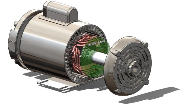 Ein Motor ohne Dauermagnete lässt sich günstiger herstellen.