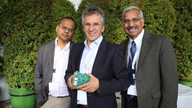 Gründerteam von Nebbiolo Technologies: Kannan Devarajan, CTO; Flavio Bonomi, CEO; Chandra Joshi, VP Engineering