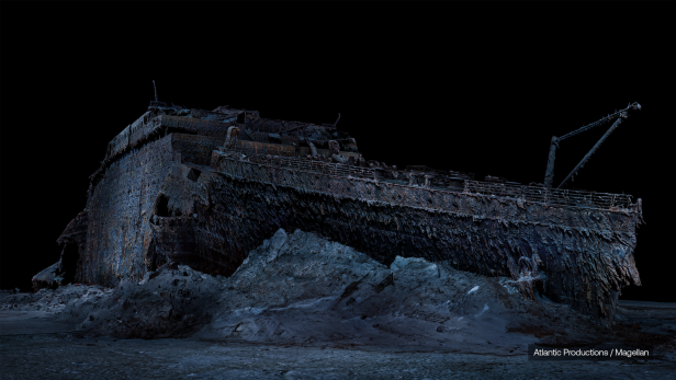 Das 3D-Modell der gesunkenen Titanic wurde im Rahmen einer Dokumentarfilmproduktion nun genauer untersucht. 3D-Modell der gesunkenen Titanic