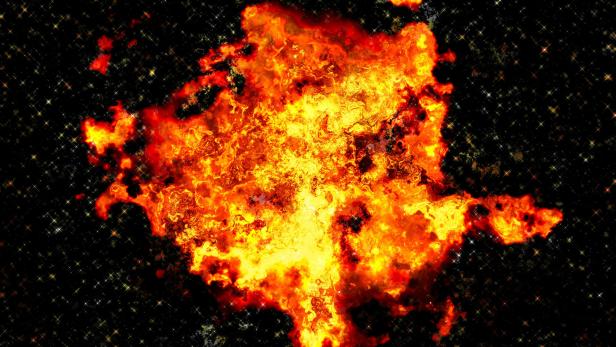 Bei der Explosion entsteht ein Feuerball. Bei der Explosion entsteht ein Feuerball.