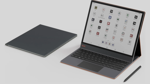 Für das Boox Tab X C gibt es optional eine Hülle mit Tastatur und Trackpad. Für das Boox Tab X C gibt es optional eine Hülle mit Tastatur und Trackpad.