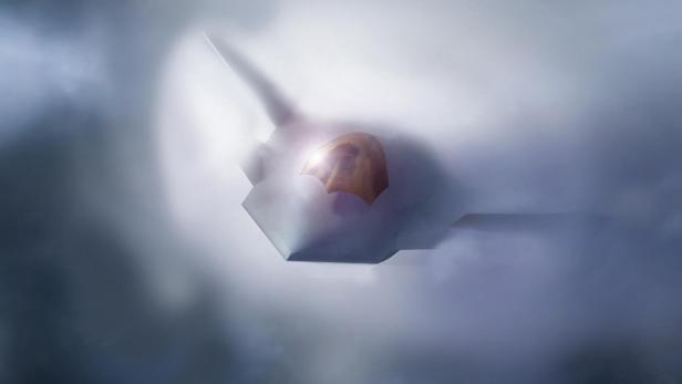 Das Rendering zeigt eine F-47.