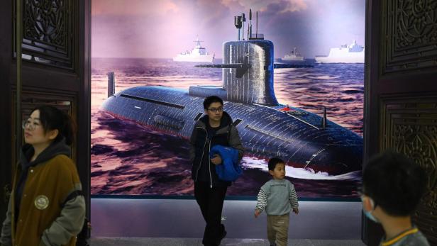 CHINA-POLITICS BIld eines Atom-U-Boots in einem Museum in Peking (Symbolbild)