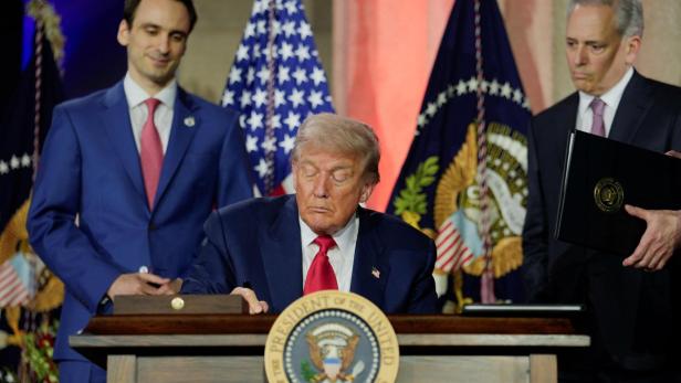 US-Präsident Trump hält eine Rede über künstliche Intelligenz.