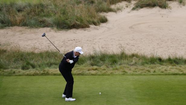 US President Trump opens new golf course Trump International Golf Scotland US President Trump opens new golf course Trump International Golf Scotland