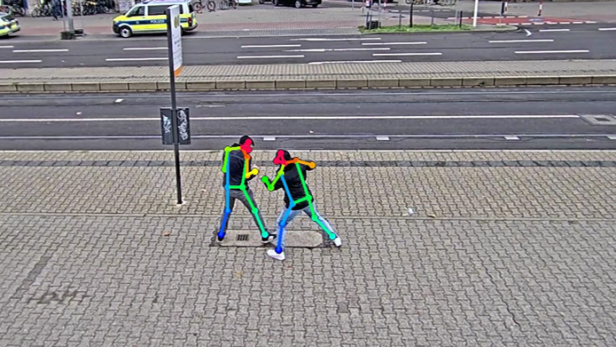 Die KI erkennt einen Kampf.