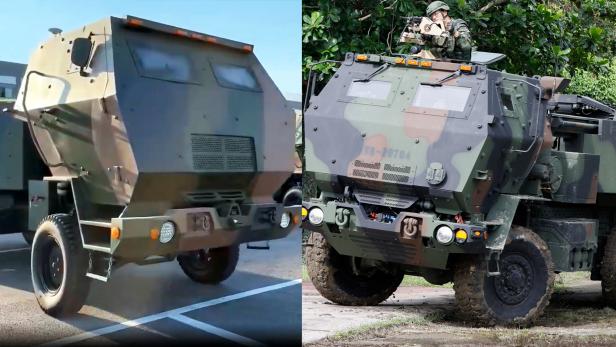 China-Kopie (links) und echtes HIMARS.