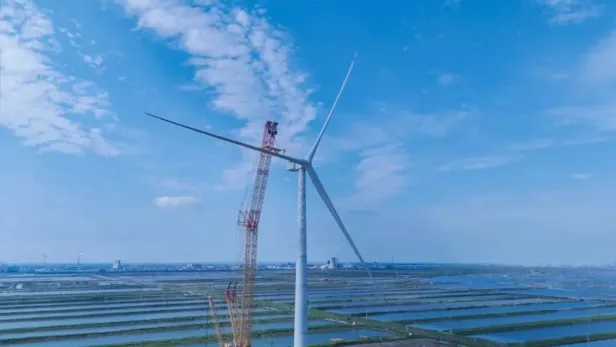 Die Windturbine von Dongfang Energy.