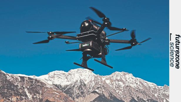 Eine Drohne des Tiroler Unternehmens Twins GmbH.