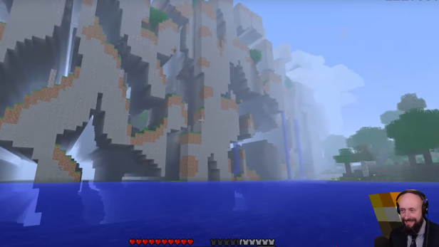 Screenshot zeigt das Ende der Welt in Minecraft