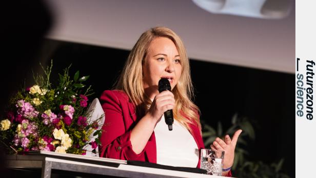 Georgia „Zeta“ Avarikioti  bei der Preisverleihung des Hedy-Lamarr-Preises 2025.