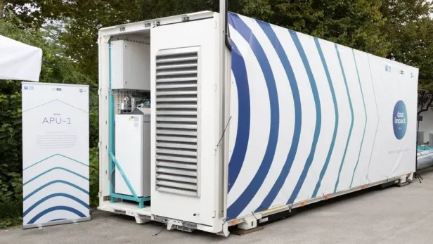 Der Prototyp der DAC-Anlage passt in einen Schiffscontainer.