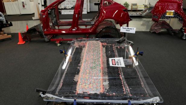 Ein Tesla-Akkupack (Symbolbild)