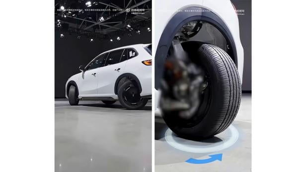 Geely EX5, wie er seine Räder dreht