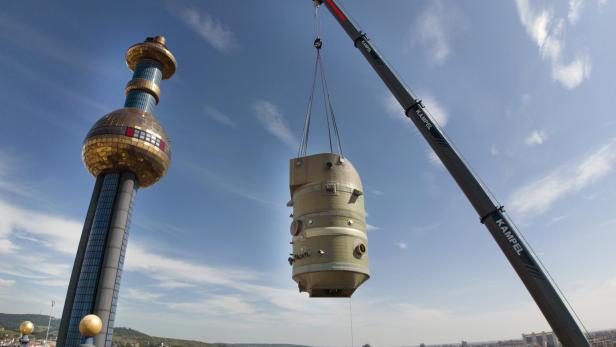 Großwärmepumpe wird in Spittelau installiert.