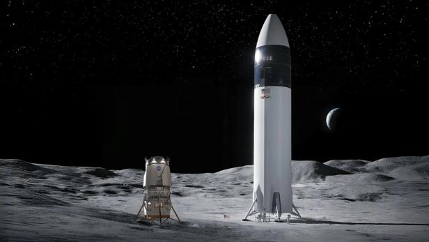 Die Designvorschläge für den NASA-Mondlander stammen von Blue Origin und SpaceX