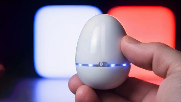 Eine Computermaus in Ei-Form