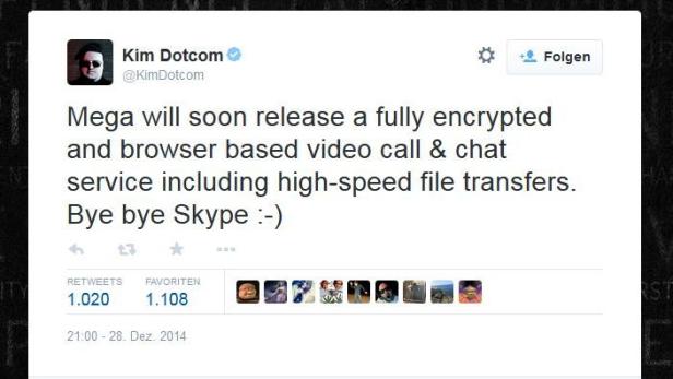 Kim Dotcom kündigt per Twitter den baldigen Start eines neuen Video-Chat-Dienstes namens &quot;MegaChat&quot; an